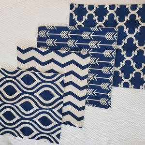 Amazon 4 piece canvas Pillow Covers 17x17" NWOT